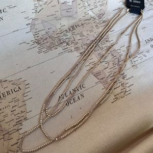 NWT Cream Faux Pearls/crystal Beads